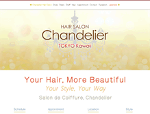 Tablet Screenshot of chandelier-hair.com